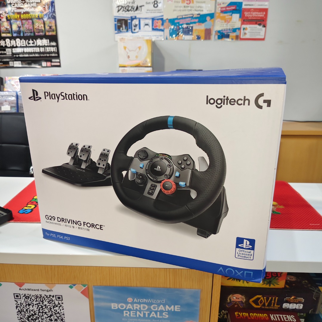 Logitech G29 Racing Simulator - Wheel + Pedal - Refurbished with 3 ...