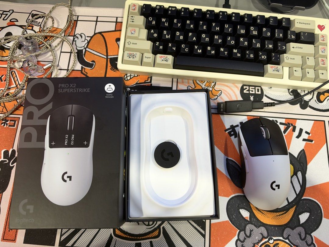 Logitech Pro X2 Superstrike (Category: Mouse & Mousepads) located in Caloocan City. Submitted by mgeronino130760 (Listing ID 1470636815, Image 1). Description: Comes with: Box Usb dongle Extension cable Power play puck Installed the included grip tapes Aftermarket skates (no stock skates included) Got it from another seller Barely used RFS: Impulse buy QC/Balintawak Area Lalamove or GGX only.