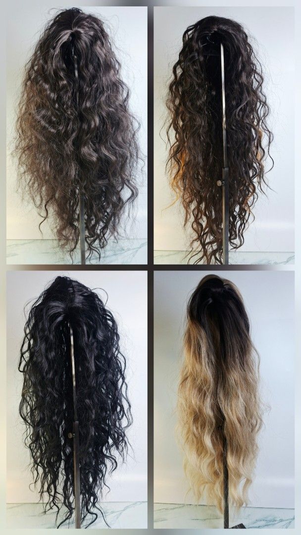 Long Curly Clip Hair Extensions Available In Multiple Colours (Category: Hair Accessories) located in Pasay City. Submitted by onick_79 (Listing ID 1470729247, Image 1). Description: - Item: Long Curly Hair Wig (displayed on a stand) - Texture: Full length with a gorgeous wavy texture throughout - Perfect for: Quick everyday style changes or fun costumes - Available Colors & Prices: * Brown - ₱300 * Black - ₱300 * Brown with Highlights - ₱350 * G
