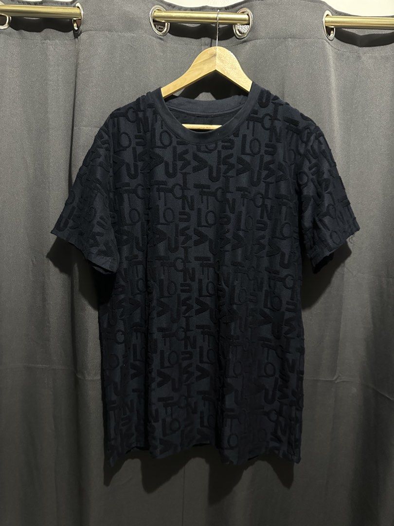 Louis Vuitton All-Over Embossed Monogram Jacquard Graphic Tee (Category: Tshirts & Polo Shirts ) located in Buenavista. Submitted by themodernrack (Listing ID 1470594463, Image 1). Description: Condition: Excellent Condition Measurements & Sizing: Size: Tagged Size L (Louis Vuitton oversized boxy fit; fits like Men’s L/XL) Width (Pit to Pit): 21” Length: 30”.
