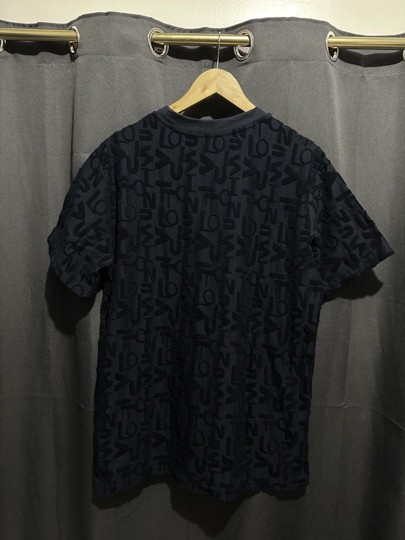Louis Vuitton All-Over Embossed Monogram Jacquard Graphic Tee (Category: Tshirts & Polo Shirts ) located in Buenavista. Submitted by themodernrack (Listing ID 1470594463, Image 2). Description: Condition: Excellent Condition Measurements & Sizing: Size: Tagged Size L (Louis Vuitton oversized boxy fit; fits like Men’s L/XL) Width (Pit to Pit): 21” Length: 30”.