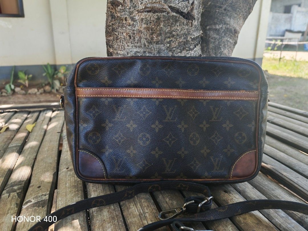 Louis Vuitton Monogram Canvas Bag (Category: Luxury Bags & Wallets) located in Dipolog. Submitted by jamesestrada00 (Listing ID 1470605342, Image 1). Description: - Authentic Louis Vuitton monogram canvas crossbody bag - Features iconic monogram pattern with leather trim and corner patches - Adjustable strap with elegant gold-tone hardware - Secure top zipper closure - Interior shows some wear and fading on the lining - Stamped with date code MB1