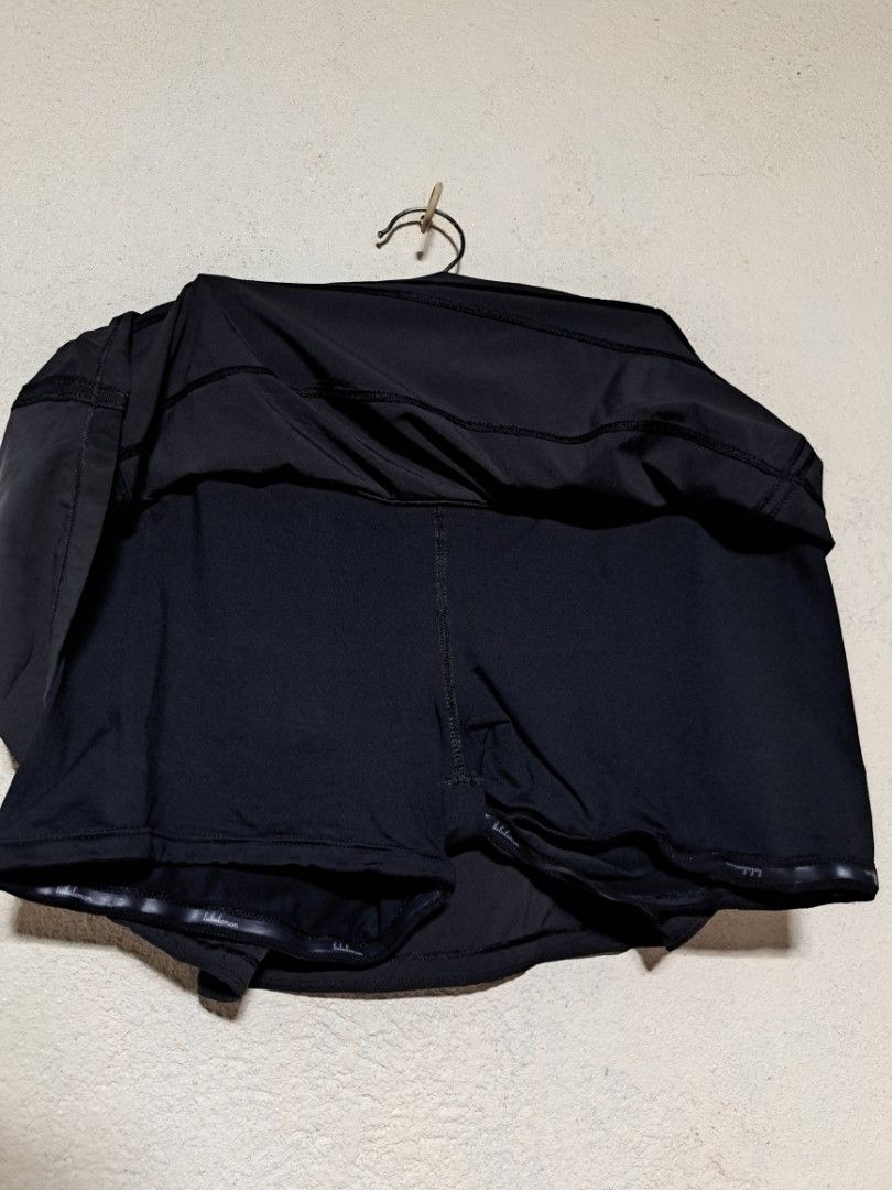 Lululemon Black Pace Rival Skort (Category: Activewear) located in Dumaguete. Submitted by jayarbajad49160 (Listing ID 1470633228, Image 3). Description: Lululemon Black Pace Rival Skort (Authentic) -1,000 add sf Very Good Condition Color rate:9.5/10 Dot 8 Width:32 up Length:12 Loc dumaguete city visayas.