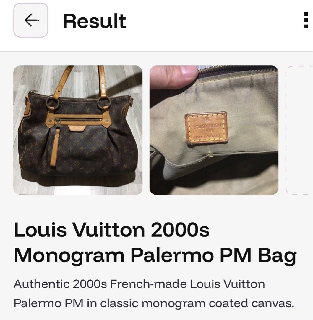 LV 20s monogram Palermo pm bag (Category: Luxury Bags & Wallets) located in Davao. Submitted by ljay.thriftedfinds (Listing ID 1470689594, Image 1). Description: Dm more details sure buyer Pass Sa maraming tanong All details will posted .