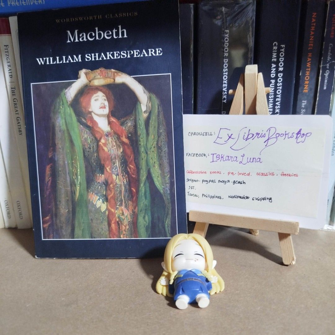 Macbeth William Shakespeare Wordsworth Classics paperback book (Category: Storybooks) located in Tarlac. Submitted by exlibrisbookshop (Listing ID 1470730167, Image 1). Description: - Title: Macbeth by William Shakespeare - Edition: Wordsworth Classics - Format: Paperback with a striking cover painting - Ideal For: Literature collections and study shelves !lots of annotations and doodles.