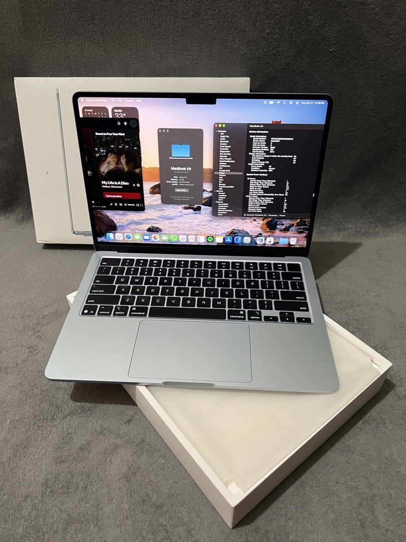Macbook Air M4 24/512GB Sky Blue (Category: Laptops & Notebooks) located in Rodriguez. Submitted by kazewander (Listing ID 1470673108, Image 2). Description: Macbook Air M4 Sky Blue 13’ Apple M4 24/512GB 49 Cycle Count 98% BH Purchased at Open Source By Beyond The Box no issue, dents, scratches, or visible flaws Inclusions: ✅Original Charger ✅Original Box ✅W Free Ugreen Wireless Mouse.