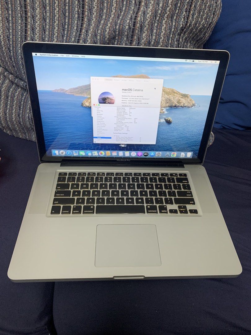macbook pro i7 2012 15-inch 8gb (Category: Laptops & Notebooks) located in Manila. Submitted by hometechieonlineshop (Listing ID 1470597829, Image 2). Description: macbook pro i7 2012 15-inch 8gb ram 256gb ssd good battery new clean new thermal with charger only.