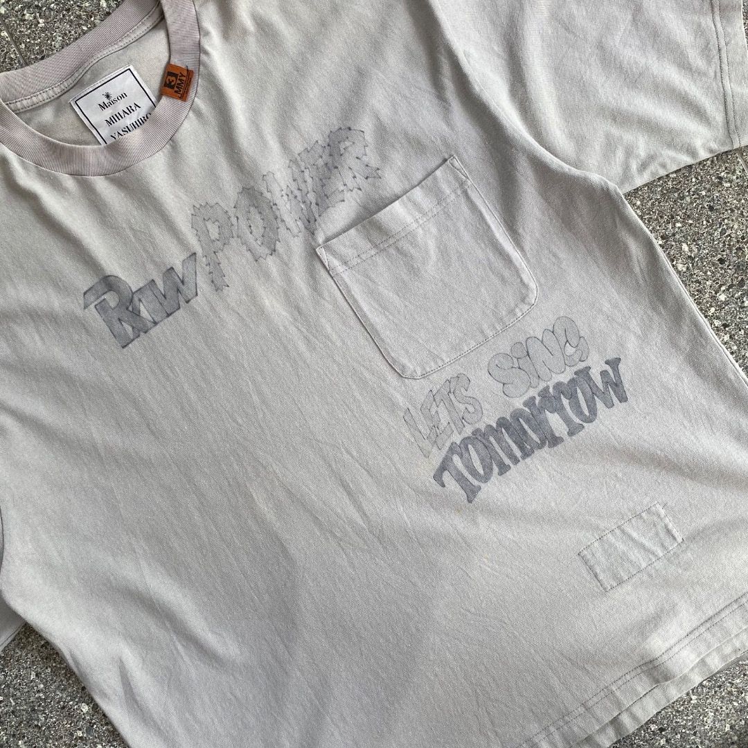 Maison Mihara Yasuhiro Ovesized Statement tee (Category: Tshirts & Polo Shirts ) located in Caloocan City. Submitted by heisenrags.dept (Listing ID 1470561020, Image 3). Description: XL No flaws.