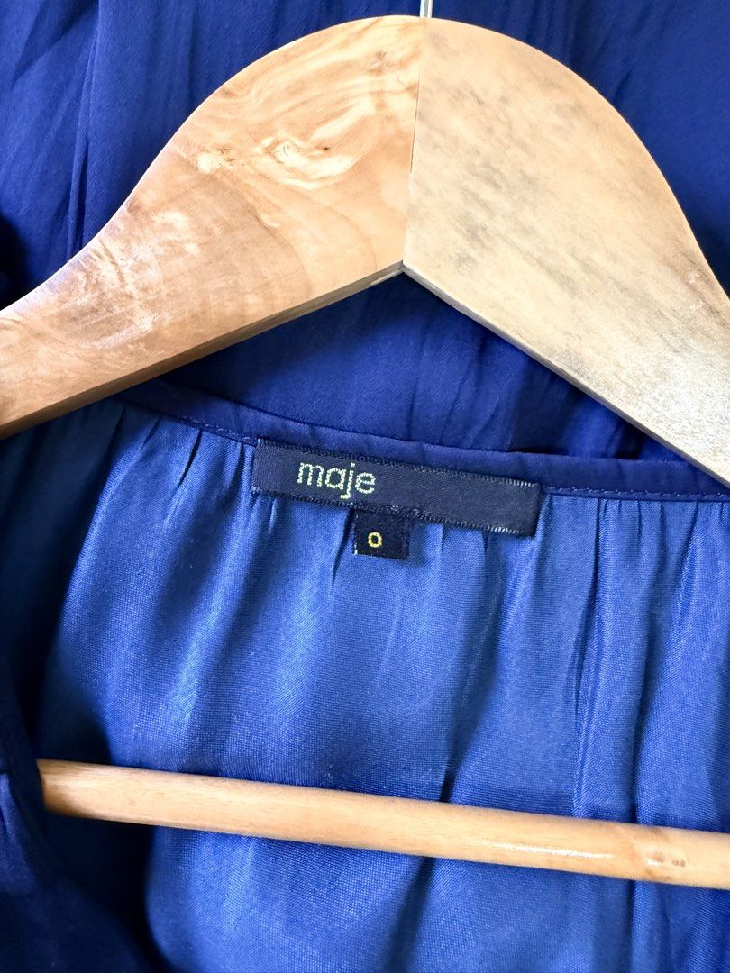 Maje dress (Category: Dresses) located in Tarlac. Submitted by giannisdeclutters4106 (Listing ID 1470559338, Image 2). Description: Good as new Small Deep v neckline Satin flowy fabric Retails at 20k Selling for 2,980 only.