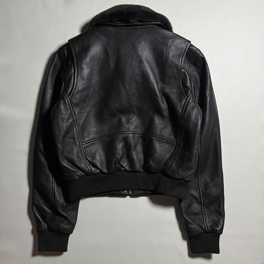 Maje Leather Bomber Jacket Fur Collar Size 38 (Category: Coats, Jackets and Outerwear) located in Caloocan City. Submitted by achilles_grails (Listing ID 1470728119, Image 2). Description: - Brand: Maje - Item: Leather bomber jacket - Color: Dark brown - Size: 38 (Tag size) - Details: Soft fur collar, zipped front pockets, ribbed hem and cuffs, fully lined - Fit & Feel: Heavyweight, warm, and great for cold weather.