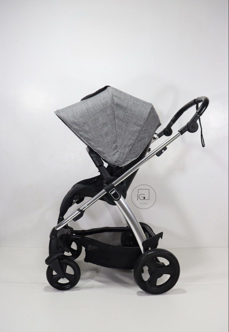 Mamas and Papas Sola 2 big wheel stroller (Category: Strollers) located in Valenzuela. Submitted by jgalano1 (Listing ID 1470661507, Image 3). Description: Stroller Brand: Mamas and Papas Sola 2 Condition: Used from Korea, in good condition with few scratches. Age Recommendation: Suitable from birth up to 22.7 kg Features: - Lightweight 10 kg frame with compact fold - Reversible seat with multiple recline positions - Adjustable footrest with thre