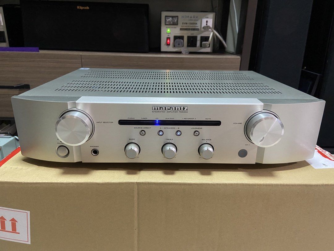Marantz PM5004 Integrated Amplifier and CD5005 CD Player Stack (Category: Soundbars, Speakers & Amplifiers) located in Pasig City. Submitted by reactxs (Listing ID 1470614543, Image 2). Description: - Model: Marantz PM5004 Integrated Amplifier and CD5005 CD Player - Finish: Elegant silver with dual knobs and front displays - Origin: Japanese market 100V / 110V models - Condition: Clean and 100% fully functional - Features: Multiple rear inputs/ou