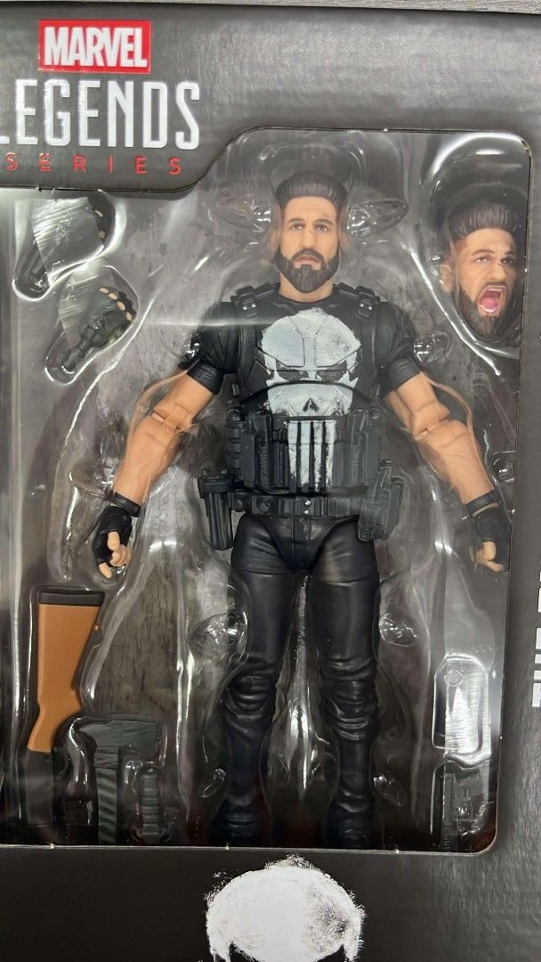 Marvel Legends Series The Punisher Daredevil Action Figure (Category: Figurines & Statues) located in Paranaque City. Submitted by millerdanilo077 (Listing ID 1470657589, Image 2). Description: - Brand: Hasbro Marvel Legends - Character: Punisher (Netflix Daredevil) - Condition: Brand new, unopened in original packaging - Accessories: Interchangeable heads, extra hands, knife, handgun, shotgun, and axe - Ideal for: Marvel fans and action figure c