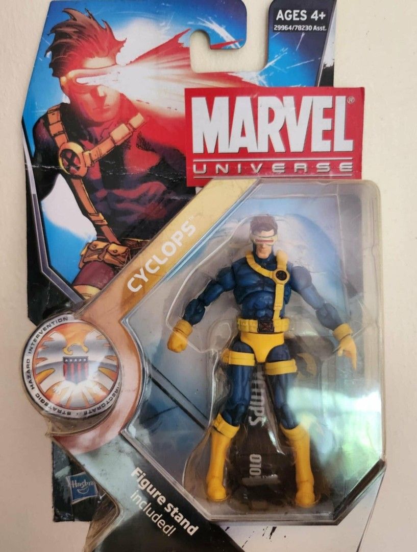 Marvel Universe Cyclops Figure 3.75 (Category: Figurines & Statues) located in Leyte. Submitted by bert_sanopsky (Listing ID 1470715731, Image 1). Description: - php1250, SF Included (LBC mini box) - sealed, unopened, authentic - ISSUES: Damaged card, faded parts sa cyclops - first to pay priority - Leyte Loc - LAST PRICE POSTED .