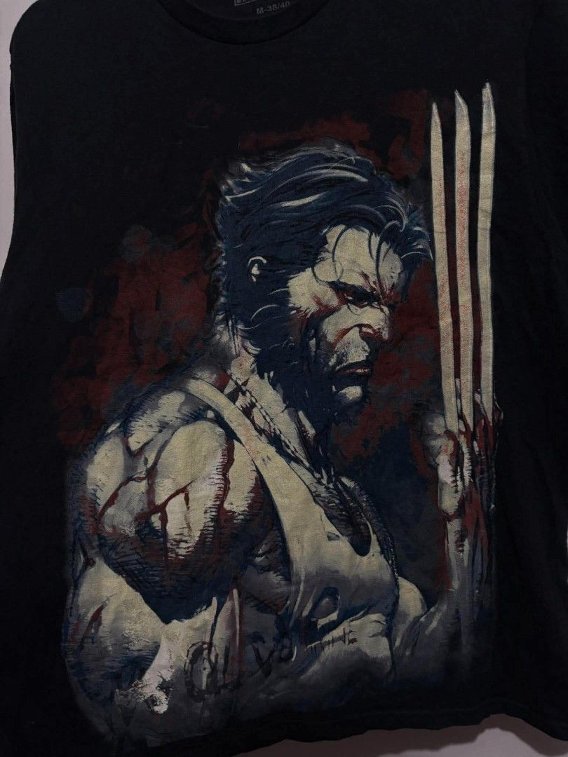 Marvel Wolverine Big print Shirt (Category: Tshirts & Polo Shirts ) located in Bauan. Submitted by onetwothrift2 (Listing ID 1470658542, Image 3). Description: Marvel Wolverine Big print Shirt Size: Medium- Large Dimes: L27.5 W20.5 Color rate: 10/10 As new condition No issue.