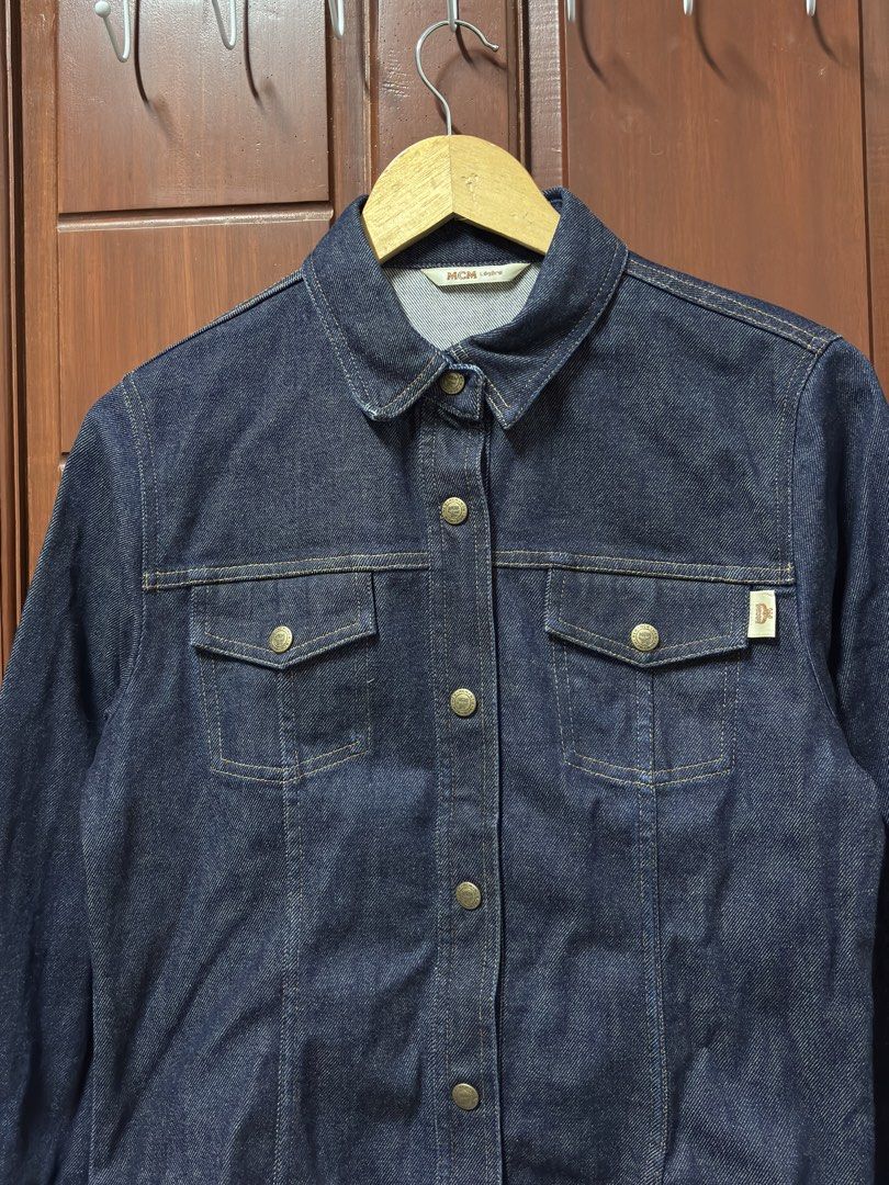 MCM Denim Jacket (Category: Coats, Jackets and Outerwear) located in Davao. Submitted by workmensph (Listing ID 1470578774, Image 2). Description: Size Medium 19” x 23” Excellent Condition.