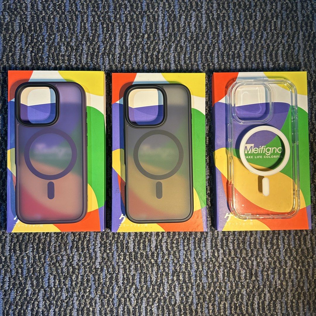 MEIFIGNO IPHONE 16 PRO CASES (Category: Cases & Sleeves) located in Caloocan City. Submitted by marcapina2211 (Listing ID 1470707562, Image 1). Description: MEIFIGNO IPHONE 16 PRO CASES ₱300 ONLY With 2 Tempered Glass and Camera Lens Protector Color: Black Purple and Clear Case 📍North Caloocan Gcash/Paymay/GoTyme Payment (Reviews on carousell @marcapina2211.