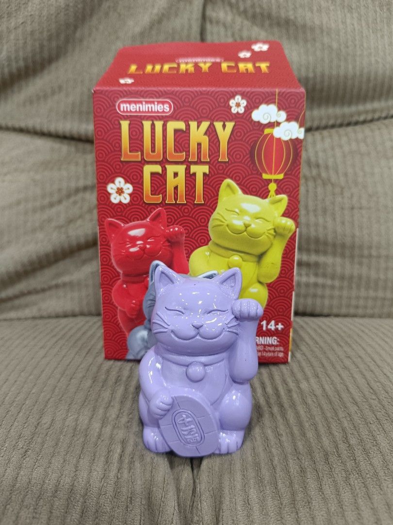 Menimies Lucky Cat Purple (Category: Action & Battle Toys) located in Manila. Submitted by calvin3teri (Listing ID 1470639595, Image 1). Description: 400 polyresin Grab/Lalamove only ( buyer will book and shoulder fee ) MOP: Gcash .
