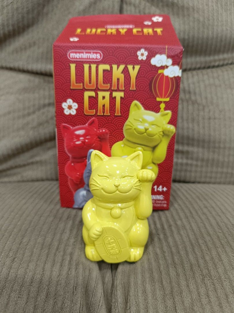 Menimies Lucky Cat Yellow (Category: Action & Battle Toys) located in Manila. Submitted by calvin3teri (Listing ID 1470639844, Image 1). Description: 400 polyresin Grab/Lalamove only ( buyer will book and shoulder fee ) MOP: Gcash .