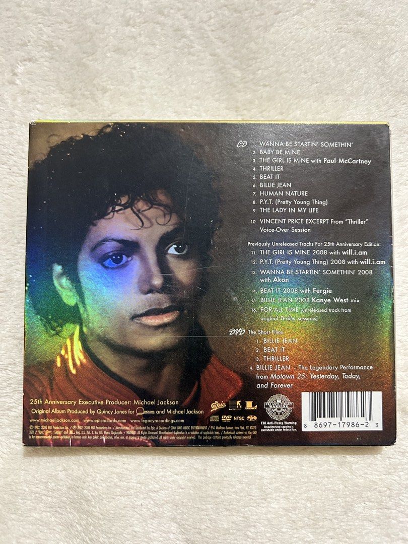 MICHAEL JACKSON (Category: CDs & DVDs) located in Baguio. Submitted by previouslymine.10 (Listing ID 1470655778, Image 2). Description: CD 1 - 25 Thriller with CD and DVD CD 2 - Legends - Michael Jackson MOP via gcash Location: Baguio City.