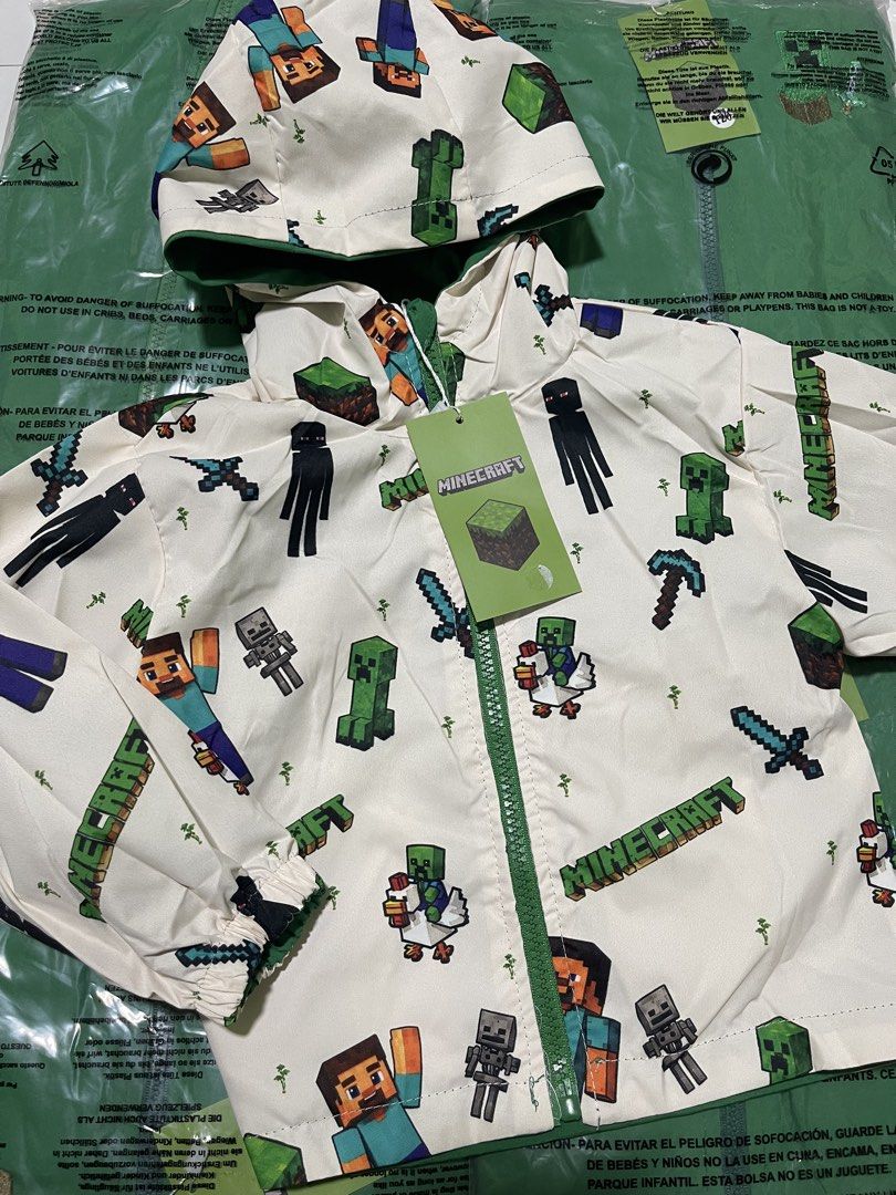 Minecraft Reversible Jacket (Category: Babies & Kids Fashion) located in Manila. Submitted by sweetfourshop (Listing ID 1470730698, Image 1). Description: Available size 3-4 & 4-5y .