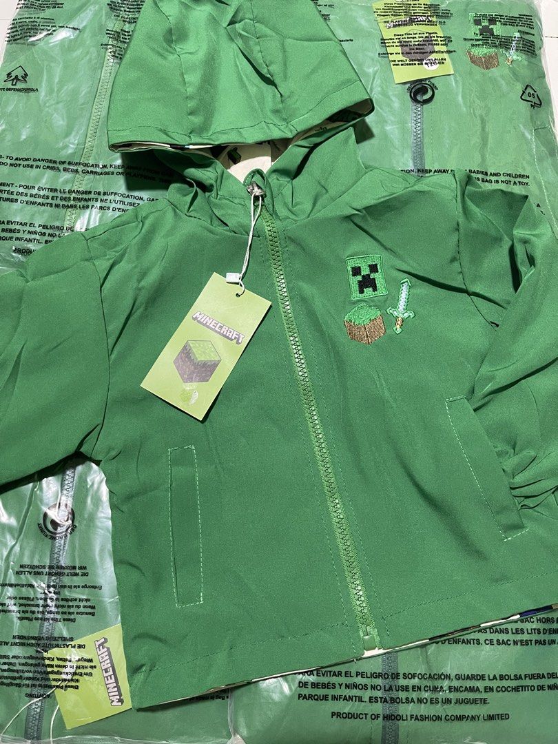 Minecraft Reversible Jacket (Category: Babies & Kids Fashion) located in Manila. Submitted by sweetfourshop (Listing ID 1470730698, Image 2). Description: Available size 3-4 & 4-5y .