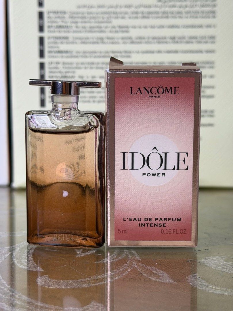 [MINI] Lancome Idole Power Intense EDP 5ml (Category: Fragrance & Deodorants) located in Valenzuela. Submitted by itshanaaaaa_ (Listing ID 1470698156, Image 1). Description: 𐙚 Selling my personal perfume collection! ✧ 100% authentic ✧ See photo for juice level and condition ✧ with box.