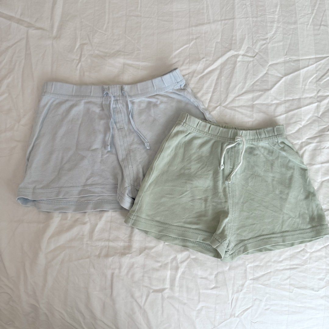 Minizone Baby Shorts Bundle 6-12 Months (Category: Babies & Kids Fashion) located in Marikina City. Submitted by lovegoeson (Listing ID 1470693266, Image 1). Description: - Brand: Minizone - Bundle of 2 pairs: Light blue and sage green - Material: 100% soft and breathable cotton - Size: 73/47 (fits 6 to 12 months) my baby wore this until he’s 2yrs old - Features: Elastic waistband with cute decorative drawstring - Condition: Clean, excellent pre-