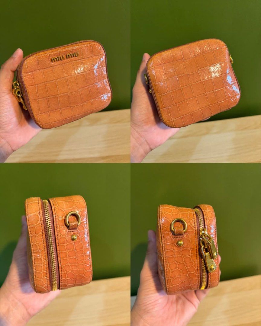 MIU MIU Croc Embossed Mini Crossbody Bag (Category: Cross-body Bags) located in Bacoor. Submitted by imluckycat (Listing ID 1470702532, Image 3). Description: Rank: BC Inclusion(s): NA L:12cm H:11cm D:6.5cm Last price posted .