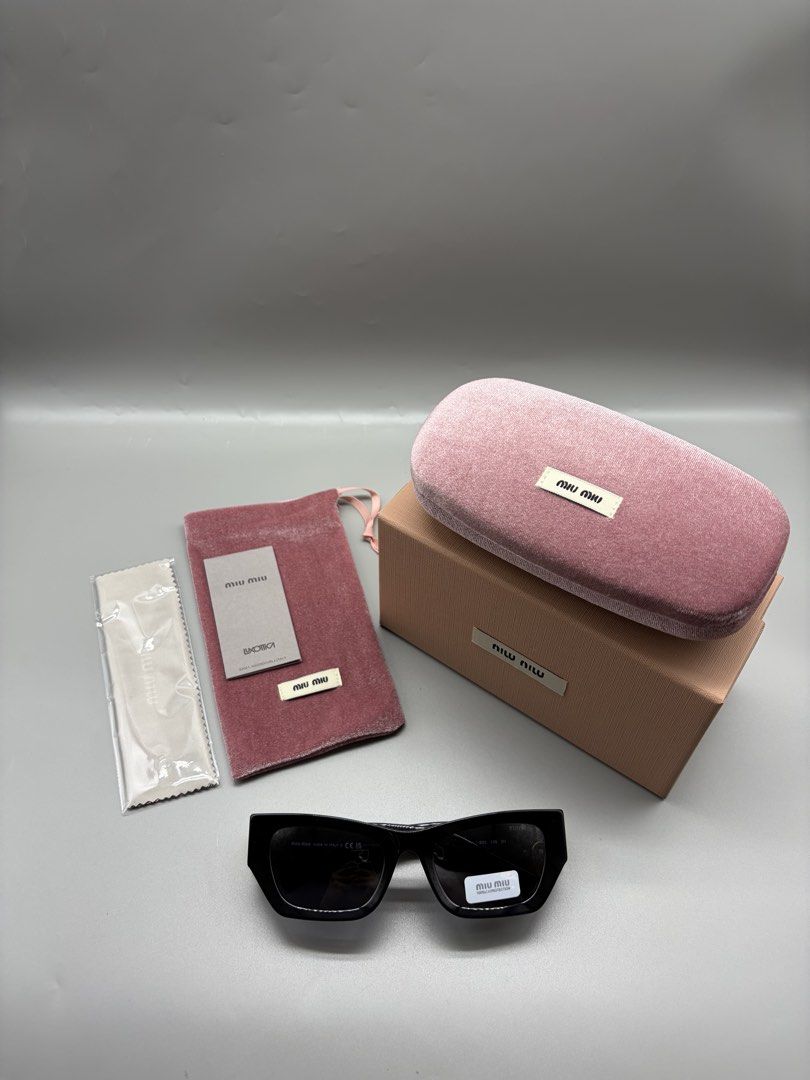 MiuMiu SMU09W Sunglasses (Black) (Category: Sunglasses & Eyewear) located in Bacoor. Submitted by thegentleluxe (Listing ID 1470630403, Image 1). Description: MiuMiu SMU09W Sunglasses (Black) Complete with Inclusions Paper Bag, Box, Soft Case, Cloth, Pouch, Booklet, Dummy Authenticity Card Pre-Order/On Hand 3795php only! (Shipping fee excluded) Follow our Page FB: Eye Dripz IG: eye_dripzph .
