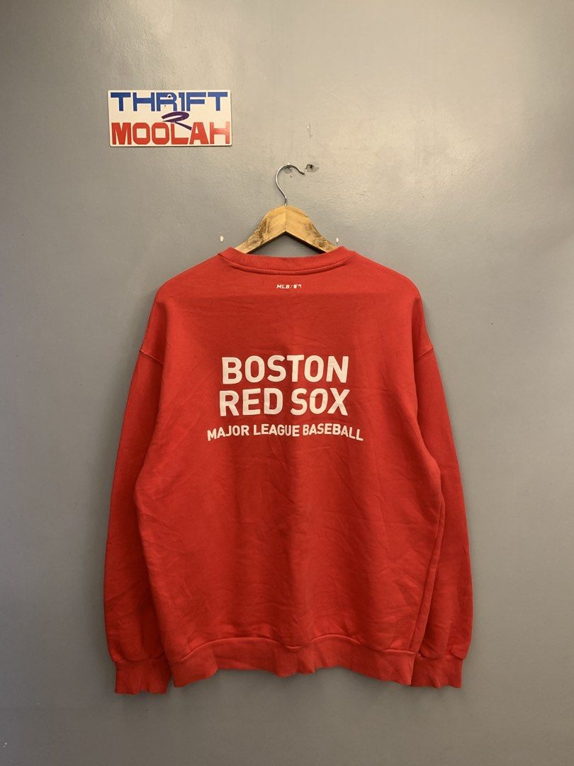 MLB BOSTON RED SOX CREWNECK SWEATSHIRT (Category: Hoodies) located in Cavite. Submitted by thrift2moolah (Listing ID 1470607809, Image 2). Description: MLB BOSTON RED SOX CREWNECK SWEATSHIRT Large best fit 24/28 Good as new / No issue 9.5/10 Color rate Needwash 600 plus sf.
