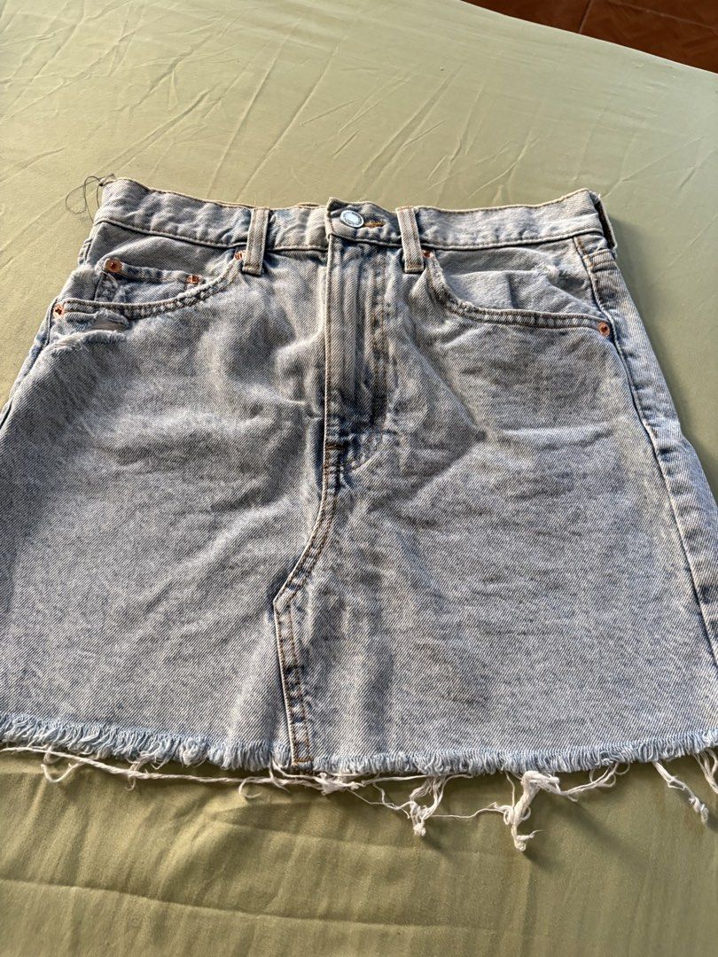 MNG Denim Skirts Lot (Category: Skirts) located in Quezon City. Submitted by brandedthingsforless (Listing ID 1470561991, Image 2). Description: - Brand: MNG Denim - Quantity: Bundle of 3 skirts (2 denim wash, 1 tan utility style) - Size: EUR-USA XXS / MEX EECH - Features: Front pockets on the tan skirt, button and zipper closures on all - Condition: Great wardrobe staples, perfect for mix and match - Grab the lot today!.