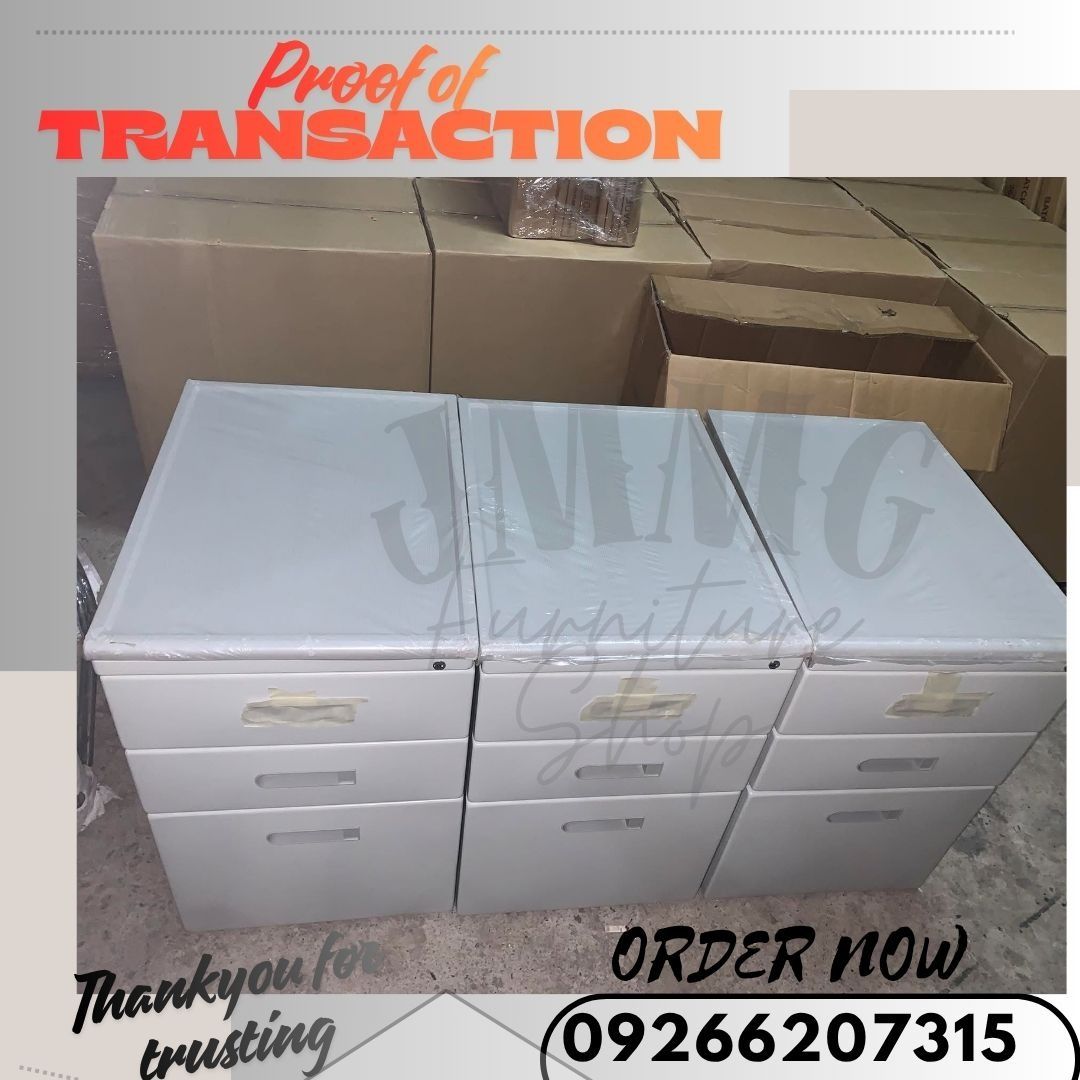 MOBILE PEDESTAL CABINET (Category: Office Furniture & Fixtures) located in Caloocan City. Submitted by officefurniture_jessica (Listing ID 1470628133, Image 1). Description: Explore our wide range of furniture products: 🪑 Barstools (Available in various colors and designs) 🗄️ Filing Cabinets (Lateral, Vertical, Metal swing door, Glass sliding door, Metal sliding, Mobile pedestal, wardrobe) 🪑 Executive Chairs (High Back, Mid Back) 🪑 Staff Chai