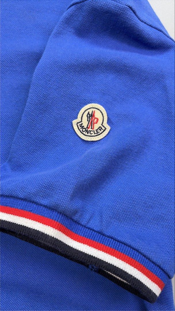 Moncler Embroidered Emblem (Category: Luxury Apparel) located in Cavite. Submitted by onebeancent (Listing ID 1470557602, Image 3). Description: Size: Medium (Men) | L to XL (Women's) Dimension: 19" Width | 28" Length Color: Royal blue Color Rate: 10/10 Issue: Cut neck tag only Condition: Like new pa‼️ Price: 980php Additional Shipping Fee (J&T Small Pouch) 75php Luzon 100php visayas 120php mindanao.