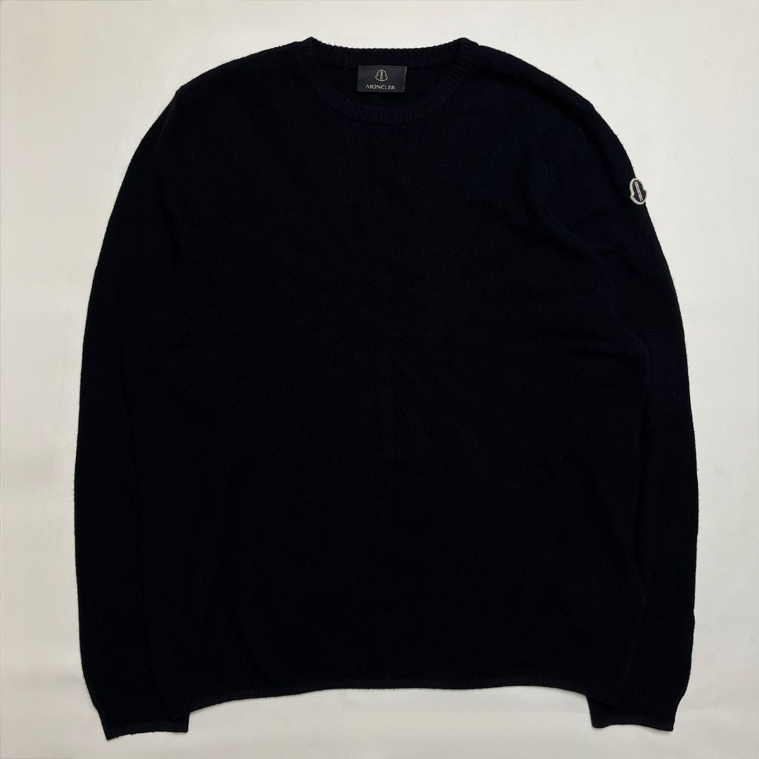 Moncler Rick Owens Knitted Wool Sweater (Category: Coats, Jackets and Outerwear) located in Caloocan City. Submitted by achilles_grails (Listing ID 1470675553, Image 1). Description: - Brand: Moncler x Rick Owens - Style: Knitted Wool Sweater - Color: Classic Black - Features: Premium knit texture, crew neck, signature sleeve logo patch - Authenticity: Includes original Moncler product tags and QR code authenticity label - Condition: Excellent, w