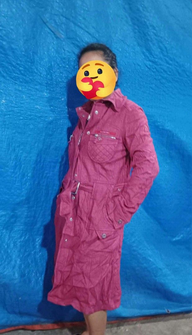 Moschino Jeans Red Long Coat Trench Jacket Size 42 (Category: Coats, Jackets and Outerwear) located in Manila. Submitted by borbone13335092 (Listing ID 1470560521, Image 2). Description: - Brand: Moschino Jeans - Style: Long coat with button front closure and matching fabric belt with buckle - Color: Dark red / pink with dark inner lining - Size: 42 IT / 8 USA - Material: Premium wool blend (58% virgin wool, 30% viscose, 6% nylon, 4% mohair, 2% e