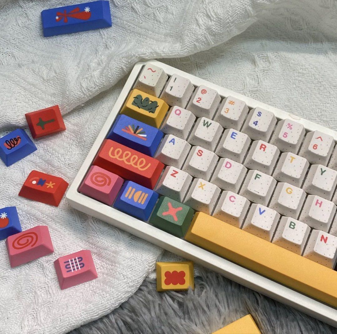 Computer Components Coloring Motiff Keycap Set, Computers & Tech, Parts & Accessories, Computer ...