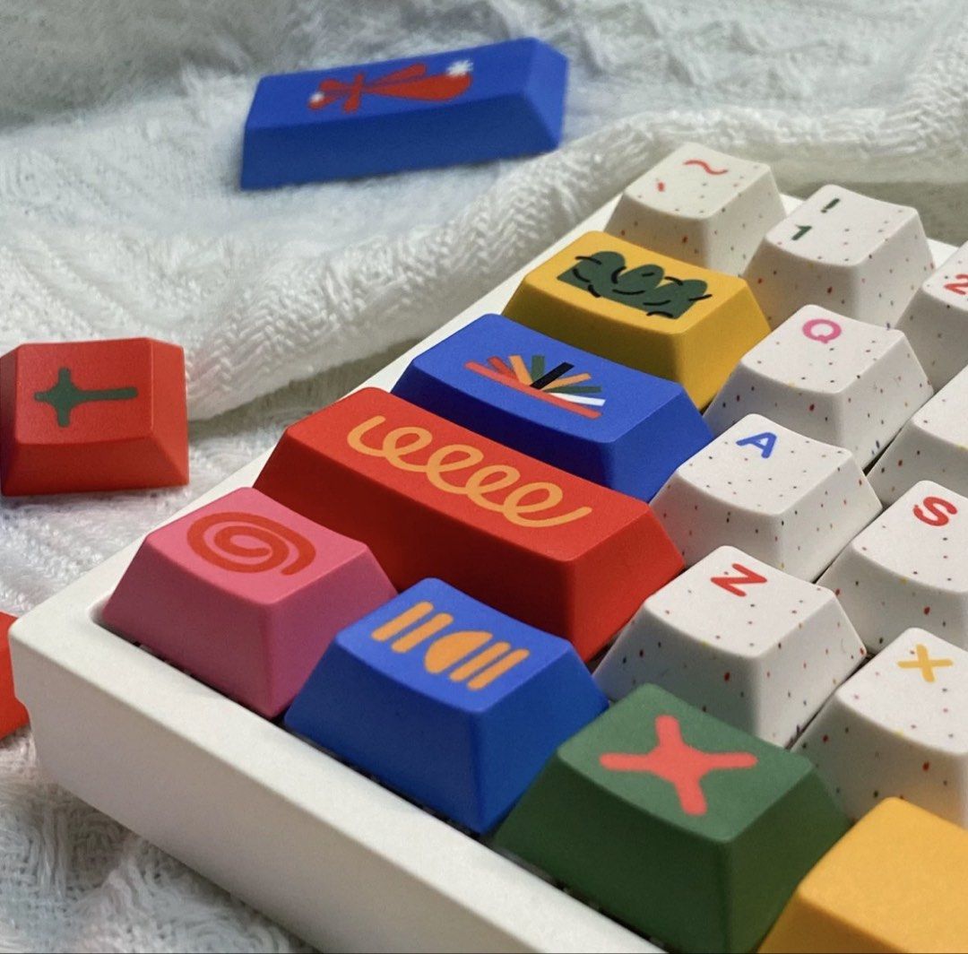 Computer Components Coloring Motiff Keycap Set, Computers & Tech, Parts & Accessories, Computer ...