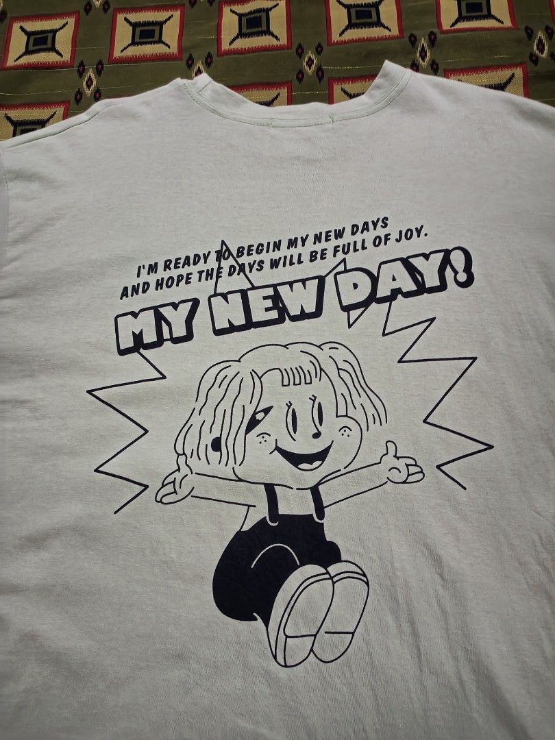 My Call My New Day Light Green Tee (Category: Tshirts & Polo Shirts ) located in Lapu Lapu. Submitted by rebuild.arkives (Listing ID 1470616683, Image 3). Description: ‎My Call My New Day Light Green Tee ‎ ‎📏 Size Guide (Inches): ‎Length: 29 ‎Width: 23 ‎ ‎Color: 10/10 ‎Condition: 10/10 ‎Issue: None ‎ ‎📝 Heads up: ‎• This is a thrift item so please manage your expectations. ‎• Color may slightly differ due to lighting. ‎• Washed and ready to wea