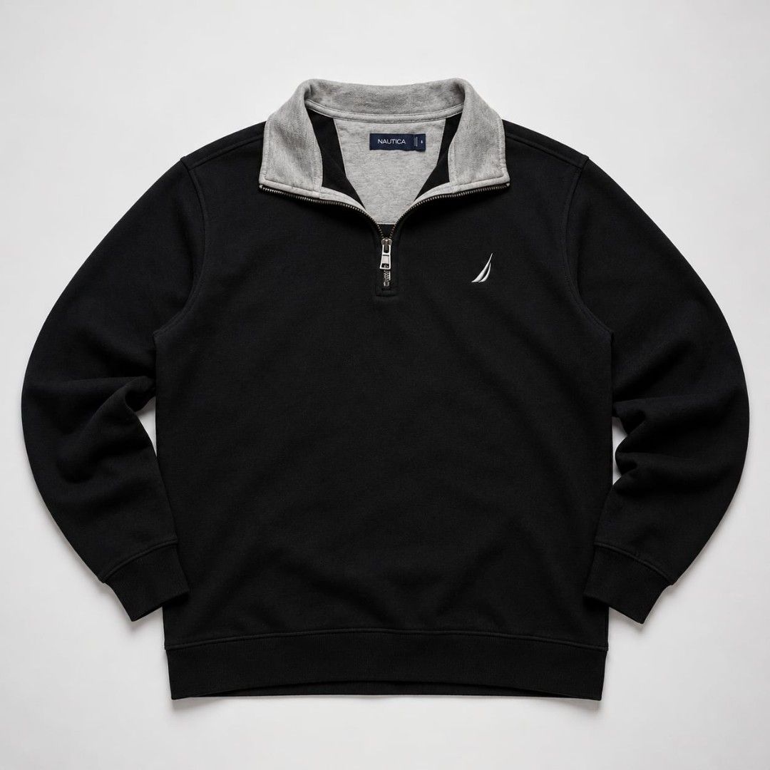 Nautica Q-zip Sweater (Category: Coats, Jackets and Outerwear) located in San Pablo. Submitted by refitsph (Listing ID 1470711418, Image 1). Description: - Width: 27 - Length: 30 - Legit / Authentic - Flawless - Already Washed and Ready to Wear.