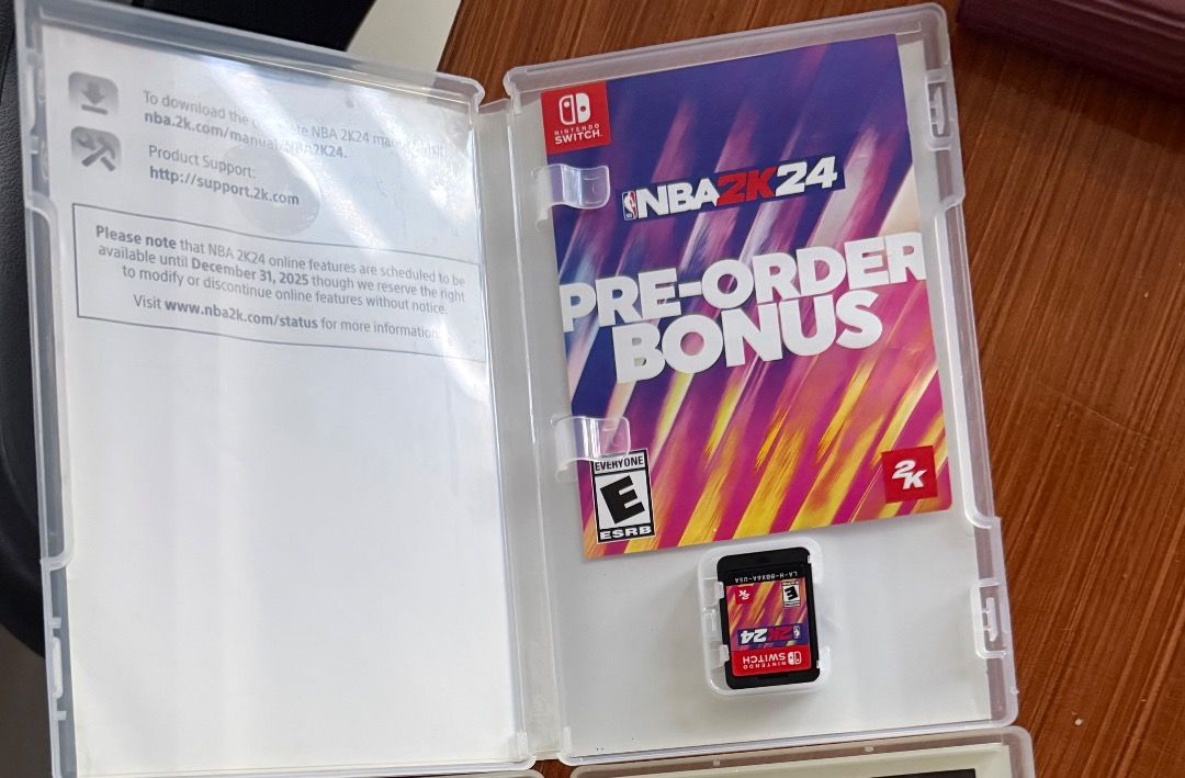 NBA 2K24 Nintendo Switch (Category: Nintendo) located in Bulacan. Submitted by HomeProductsMNL (Listing ID 1465037882, Image 2). Description: - NBA 2K24 Kobe Bryant Edition (Nintendo Switch) - Condition: Tested and 100% working - Includes: Original cartridges, cases, inserts, and manuals - Case condition: Clean, no cracks or heavy scratches - Reason for selling: Finished playing, clearing out backlog.