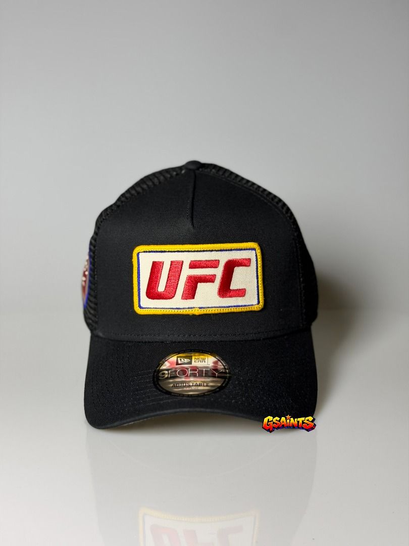 New Era UFC Trucker Hat 9FORTY | A-Frame | Snapback (Category: Caps & Hats) located in Marikina City. Submitted by gsaintsmnl (Listing ID 1470689414, Image 2). Description: New Era UFC Trucker Hat 9FORTY | A-Frame | Snapback Panels: 100% Polyester | Mid & Rear: 100% Cotton Brandnew | 100% Authentic | Below SRP 📍 Marikina City 💵 Cash | GCASH | Bank Transfer | PayPal 🛵 Lalamove | 📦 LBC Nationwide Disclaimer: GSaints is an independent reseller a