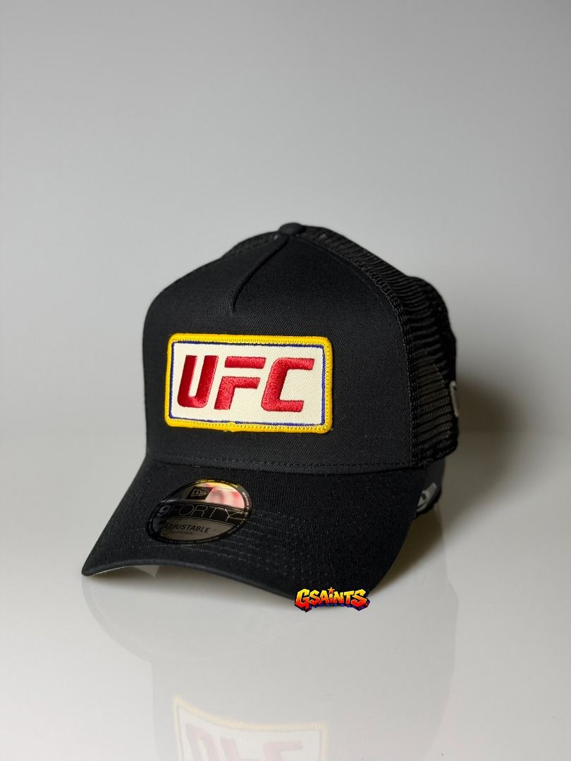 New Era UFC Trucker Hat 9FORTY | A-Frame | Snapback (Category: Caps & Hats) located in Marikina City. Submitted by gsaintsmnl (Listing ID 1470689414, Image 1). Description: New Era UFC Trucker Hat 9FORTY | A-Frame | Snapback Panels: 100% Polyester | Mid & Rear: 100% Cotton Brandnew | 100% Authentic | Below SRP 📍 Marikina City 💵 Cash | GCASH | Bank Transfer | PayPal 🛵 Lalamove | 📦 LBC Nationwide Disclaimer: GSaints is an independent reseller a