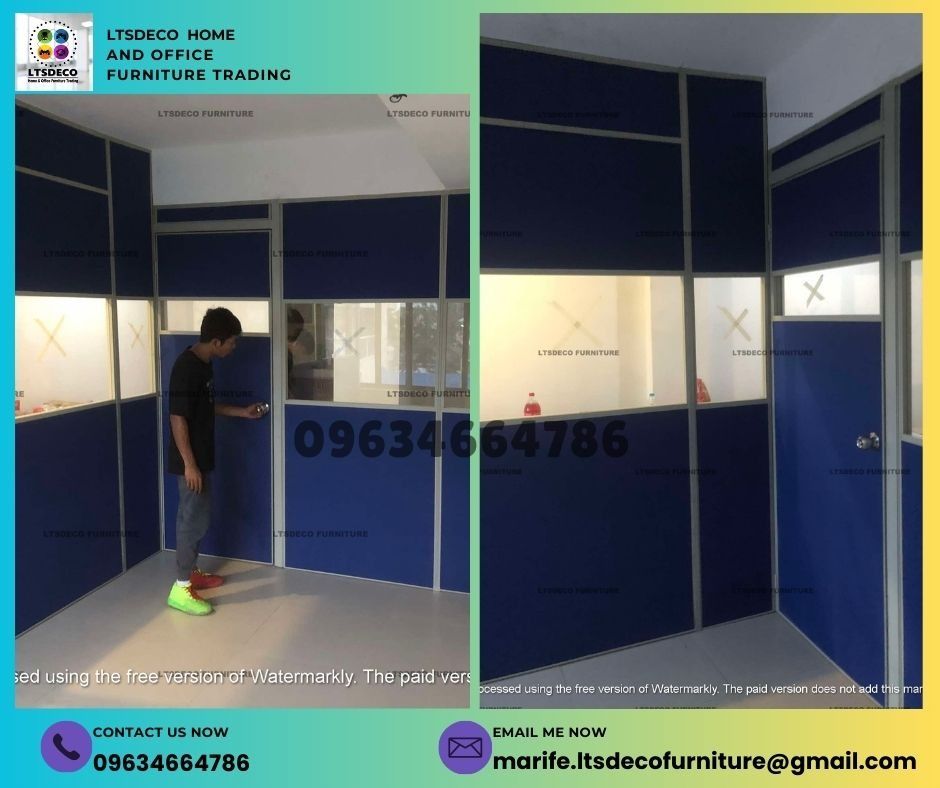 new wall panel dividers office partition furnitures customized (Category: Office Furniture & Fixtures) located in Quezon City. Submitted by abbiedy (Listing ID 1470572220, Image 1). Description: 👉Are you looking for WORKSTATION, MODULAR CUBICLES OFFICE PARTITION, and OFFICE FURNITURE SUPPLIER? LTSDECO Furniture, is direct supplier, manufacturer, and trusted provider of high quality, affordable and durable modular office divider partition, home a