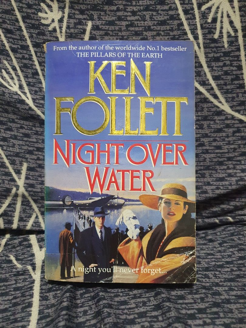 Night Over Water by Ken Follett (Category: Storybooks) located in Bulacan. Submitted by anthony_b01 (Listing ID 1470602607, Image 1). Description: - Night Over Water by Ken Follett - Mass Market Paperback - 30 pesos only Rfs: Decluttering space Location: SJDM, Bulacan Courier: Lalamove or J&T delivery.