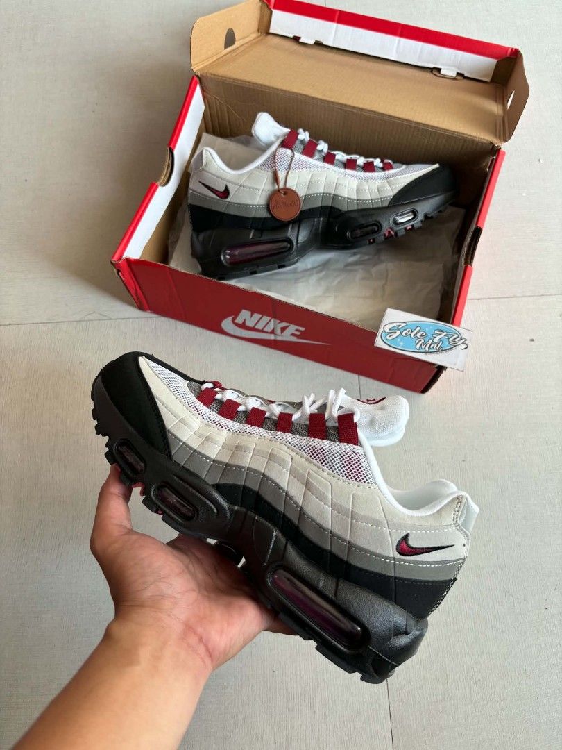 Nike Air Max 95 OG (Category: Sneakers) located in Manila. Submitted by solefly_mnl.26 (Listing ID 1470629933, Image 3). Description: AIRMAX 95 DARK BEETROOT bnew 1999+sf available sz 41 to 45 mens actual pic posted !!! onhand item ready to lalamove or ship msg us for orders 📩 fb page: solefly mnl v2.