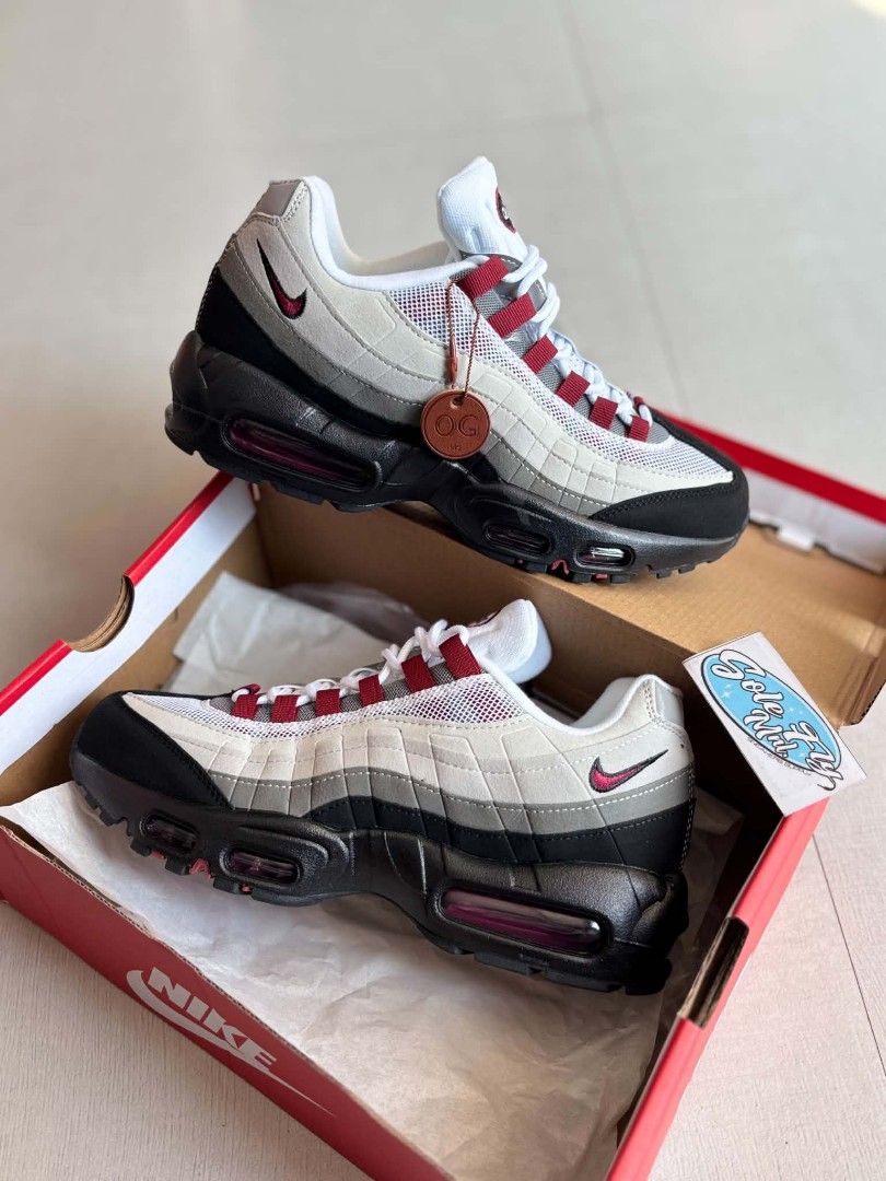 Nike Air Max 95 OG (Category: Sneakers) located in Manila. Submitted by solefly_mnl.26 (Listing ID 1470629933, Image 2). Description: AIRMAX 95 DARK BEETROOT bnew 1999+sf available sz 41 to 45 mens actual pic posted !!! onhand item ready to lalamove or ship msg us for orders 📩 fb page: solefly mnl v2.