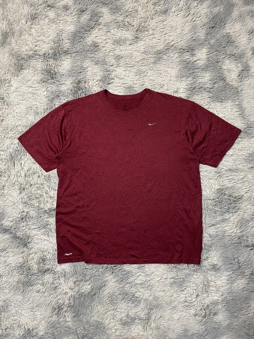 Nike Dri-Fit Maroon Shirt (Category: Tshirts & Polo Shirts ) located in Solano. Submitted by solothrifting (Listing ID 1470681873, Image 1). Description: Nike Dri-Fit Maroon Shirt Condition: 9.5/10 Size on tag: XL Measurements in photos.