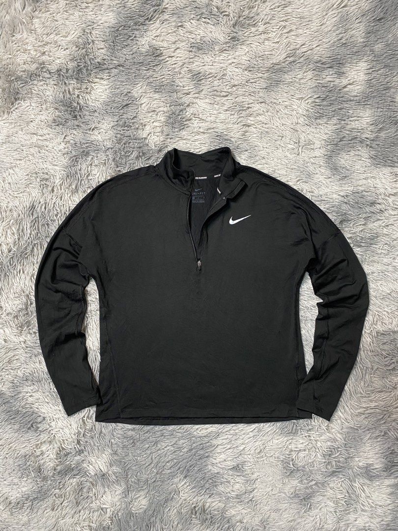 Nike Running Dri-Fit Half Zip Pullover (Category: Longsleeves) located in Solano. Submitted by solothrifting (Listing ID 1470683141, Image 1). Description: Nike Running Dri-Fit Half Zip Pullover Condition: 9.5/10 Size on tag: M Womens Measurements in photos.