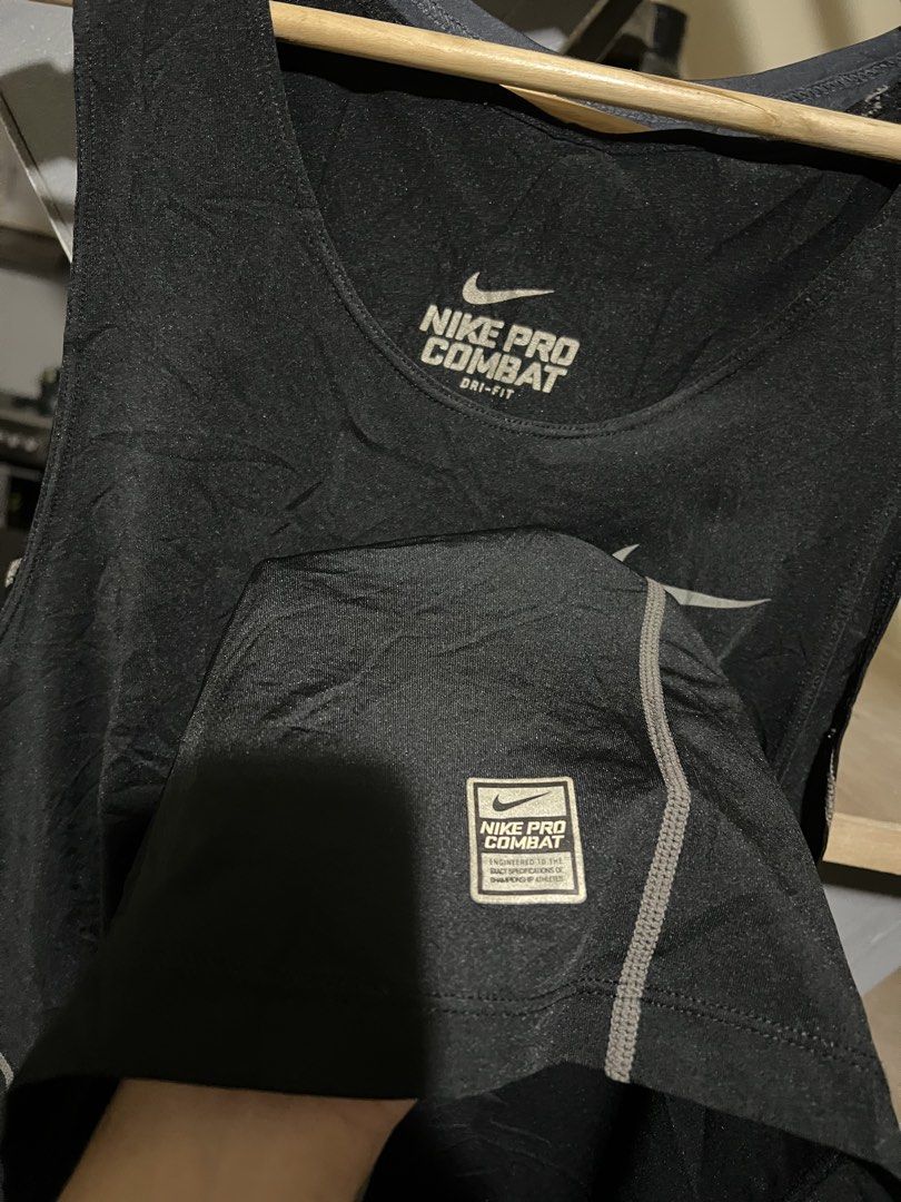 nike sando pro combat (Category: Activewear) located in Manila. Submitted by rhnxzyygudboi17 (Listing ID 1470696941, Image 2). Description: No major issue Good condition 9.5/10 No pinholes Authentic Color black Dimes 21-22x28- .